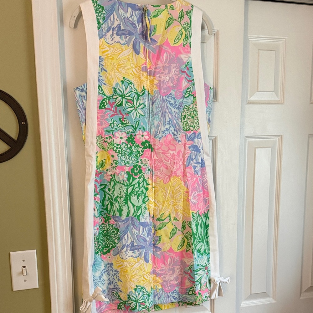 Lilly Pulitzer Multicolor Floral Shift Dress with White Panels - Picture 6 of 6